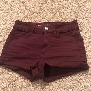 Maroon shorts from American Eagle